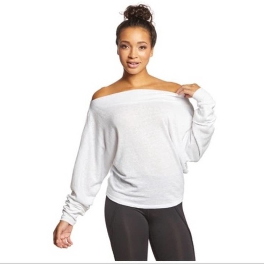 We The Free Veronica Weathered Off-Shoulder Knit Pullover Oversized Sweater XS